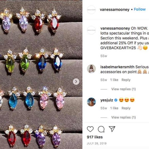 Vanessa Mooney The Heavenly Birthstone Earrings - Picture 2 of 6